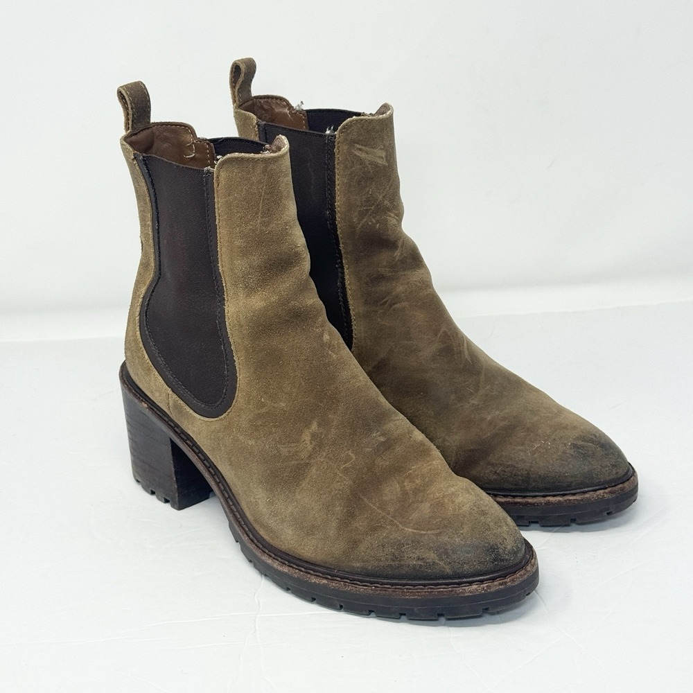 Thursday Boots Womens Chelsea Boot 8.5 Knockout Matte Leather Brown Chunky Block - Picture 2 of 10